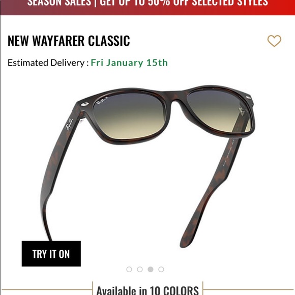 Ray Ban New Wayfarer Polarized Sunglasses main image 5